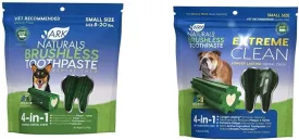 Ark Naturals Brushless Toothpaste Bundle, Dog Dental Chews for Small Breeds, Prevents Plaque & Tartar, Freshens Breath, 12oz Each