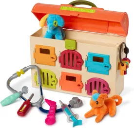 B. toys- Critter Clinic- Pretend Play Toy Vet Set For Toddlers, Kids  Pet Care Set- Tools, Plush Toys Vet Clinic  2 Years  (14 Pieces)