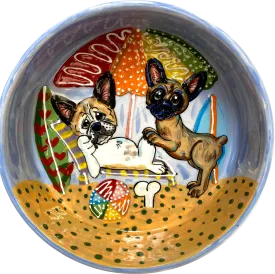 Beach Daze French Bulldog Bowl