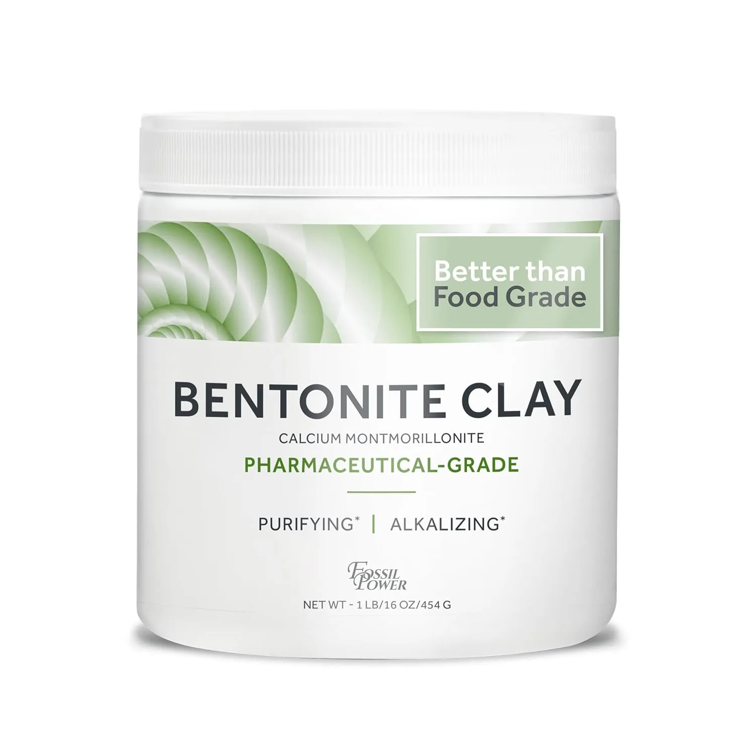 Calcium Bentonite Clay Food Grade Powder 1 Lb  Pharmaceutical | Natural Heavy Metal Detox & Pore Cleansing | Indian Healing | DIY Hair & Facial Mask | Toothpaste, Deo, Bath & Foot Soak