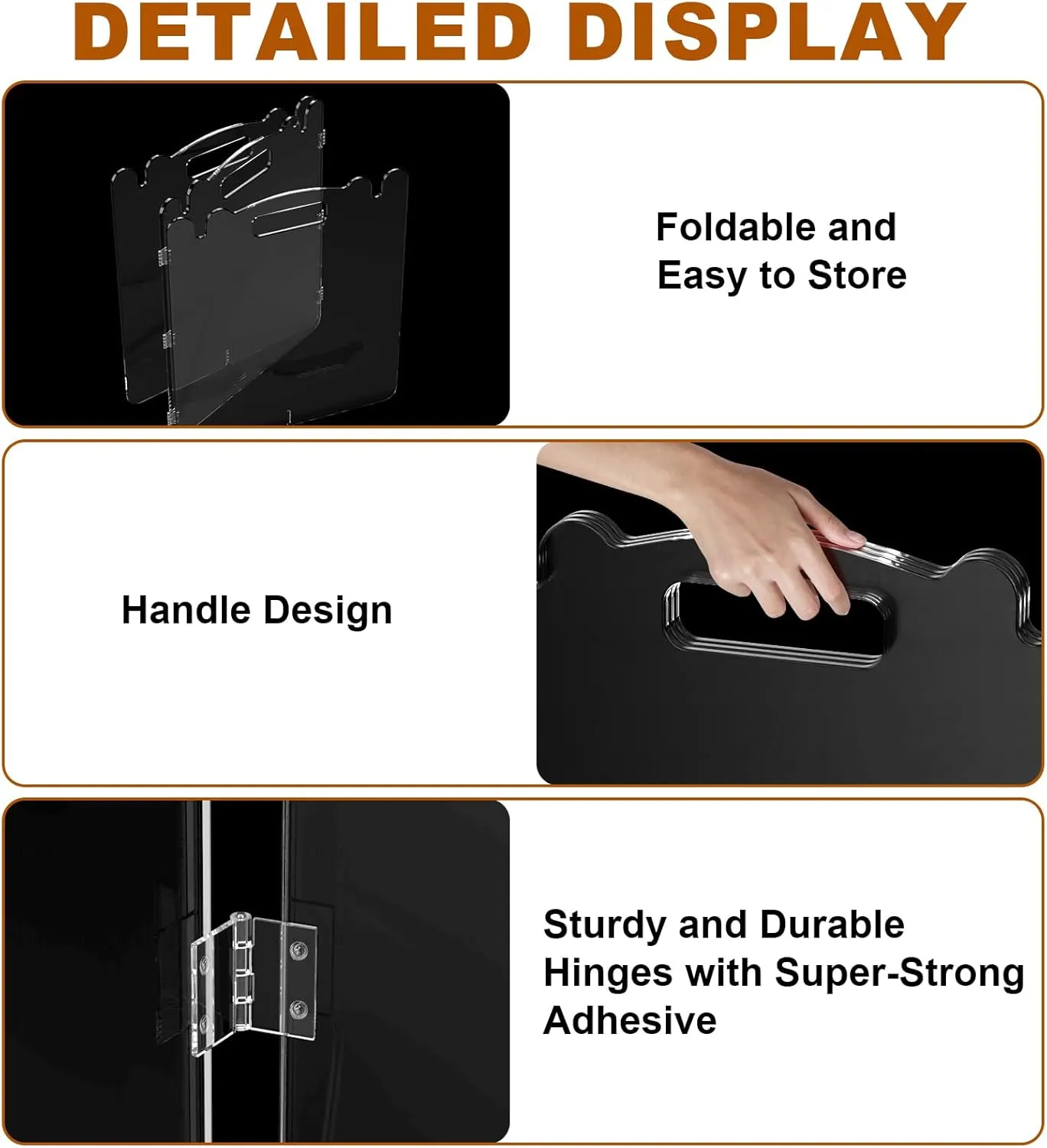 Clear Acrylic Pet Dog Gate - Folding Transparent Gates for Small Dogs Pets - Freestanding Foldable Tall Puppy Doggy Fence Door for Inside Indoor House Doorways Room Divider Barrier