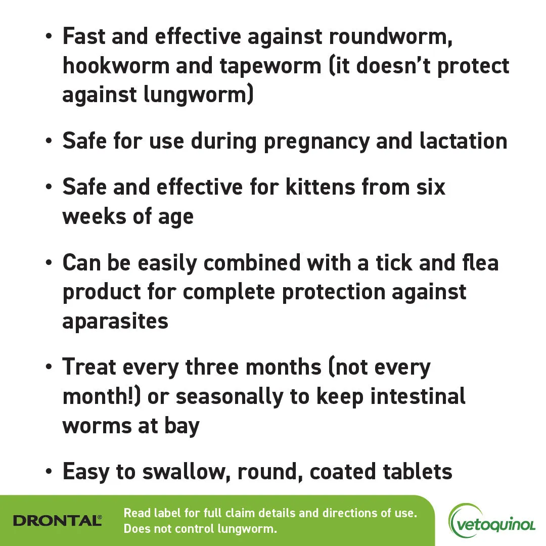 Drontal All Wormer Cat Tablets 4Kg 4 Pack