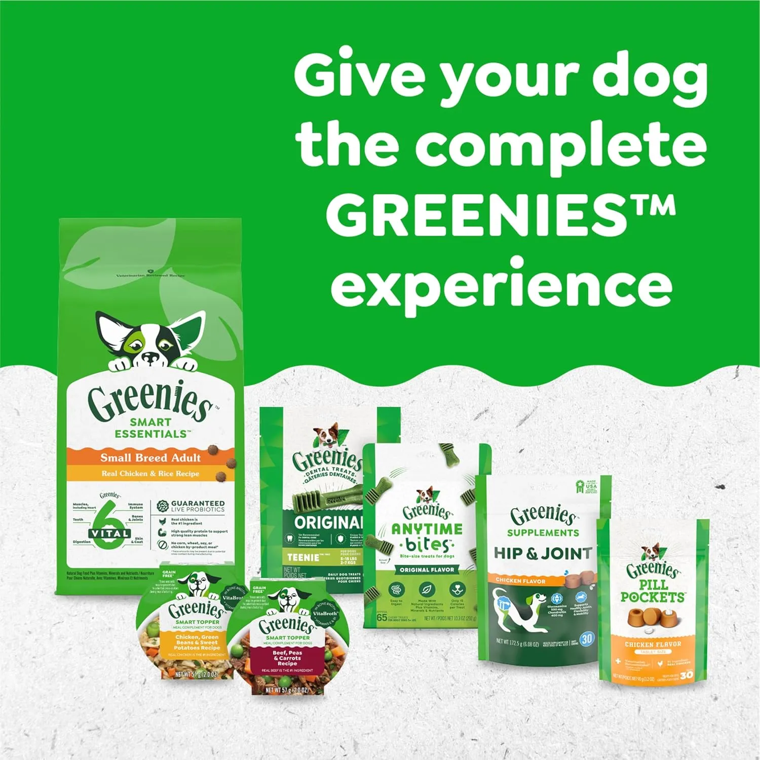 Greenies Original Petite Natural Dental Care Dog Treats, 36 oz. Pack (60 Treats)