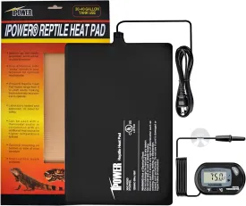 iPower 8 by 12-Inch 16W Reptile Heat Mat, LCD Digital Aquarium Thermometer, Under Tank Warmer Terrarium Heat Pad for Turtles Lizards Frogs and Other Small Animals, Multi Sizes