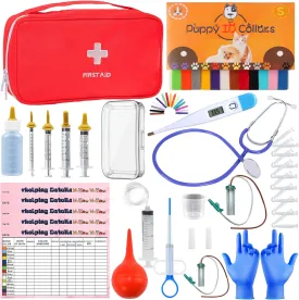 kewen Puppy Kitten Whelping Supplies, Whelping kit for Puppies Birth,Kitten Supplies,Dog Supplies,Puppy kit,Kitten Bottle Feeding kit for New Born Puppy Supplies and Kitten (Whelping Kit)