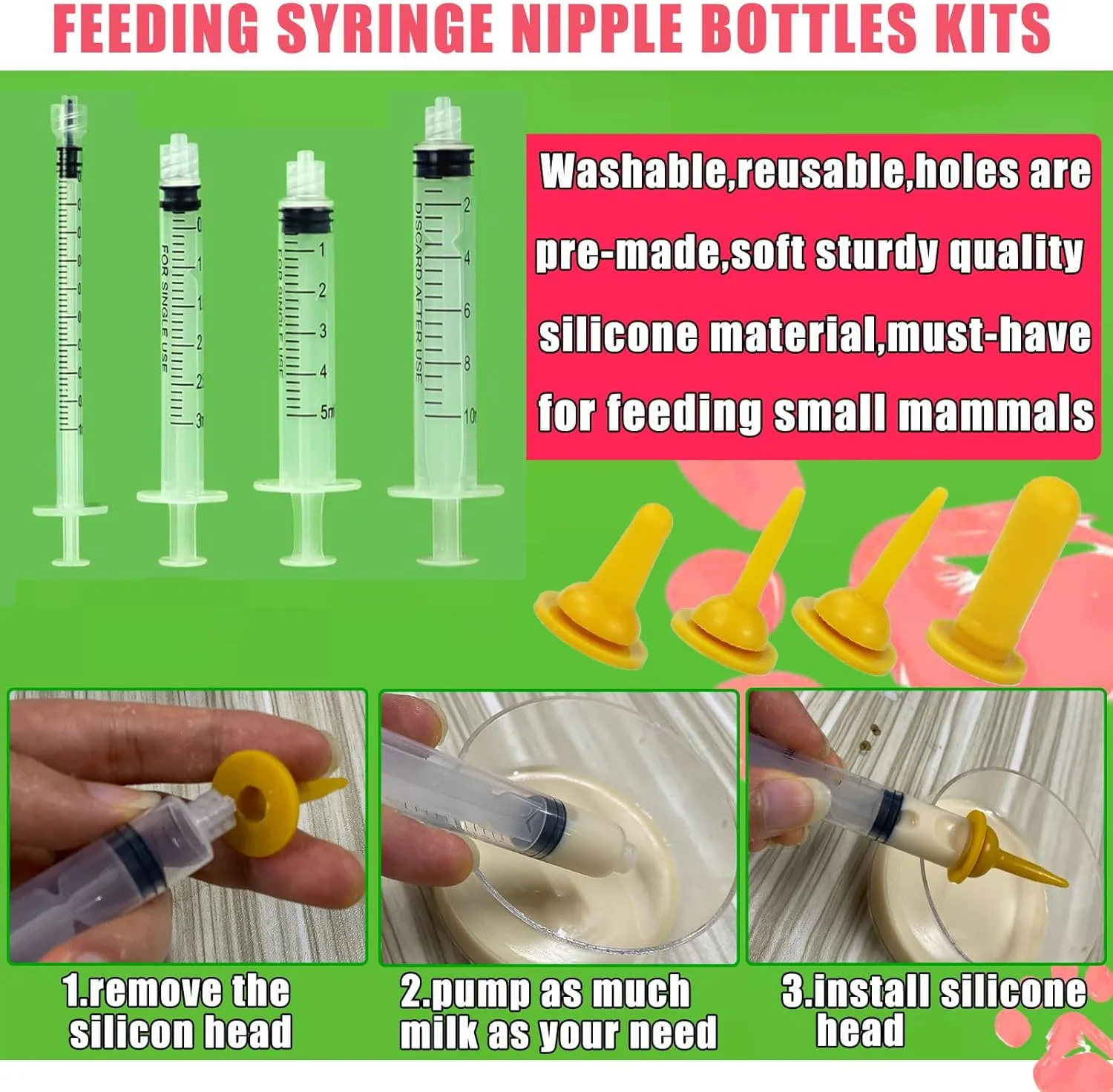 kewen Puppy Kitten Whelping Supplies, Whelping kit for Puppies Birth,Kitten Supplies,Dog Supplies,Puppy kit,Kitten Bottle Feeding kit for New Born Puppy Supplies and Kitten (Whelping Kit)