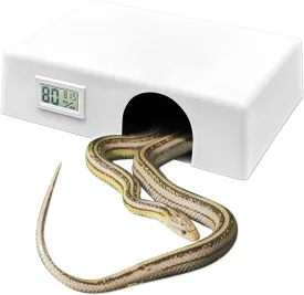 Large Reptile Hide Box with Front Thermometer/Hygrometer - Ideal Humidity Shelter for Lizards, Geckos, Snakes, Including Ball Pythons - Durable & Easy Clean