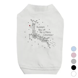 Line Art Rudolph Pet Shirt for Small Dogs