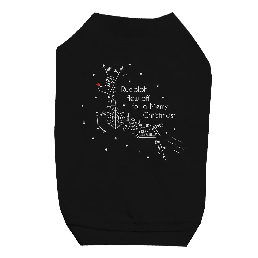 Line Art Rudolph Pet Shirt for Small Dogs