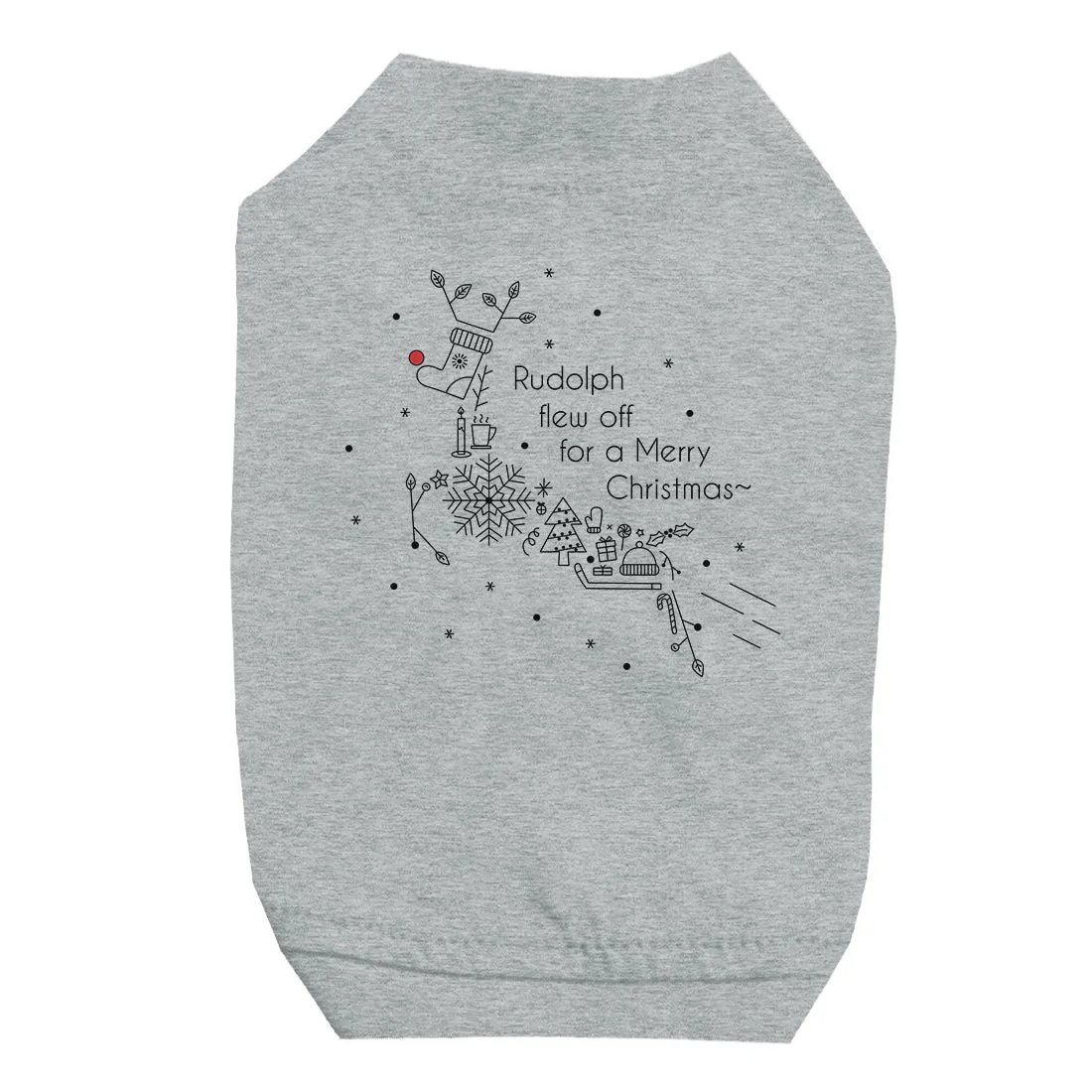 Line Art Rudolph Pet Shirt for Small Dogs
