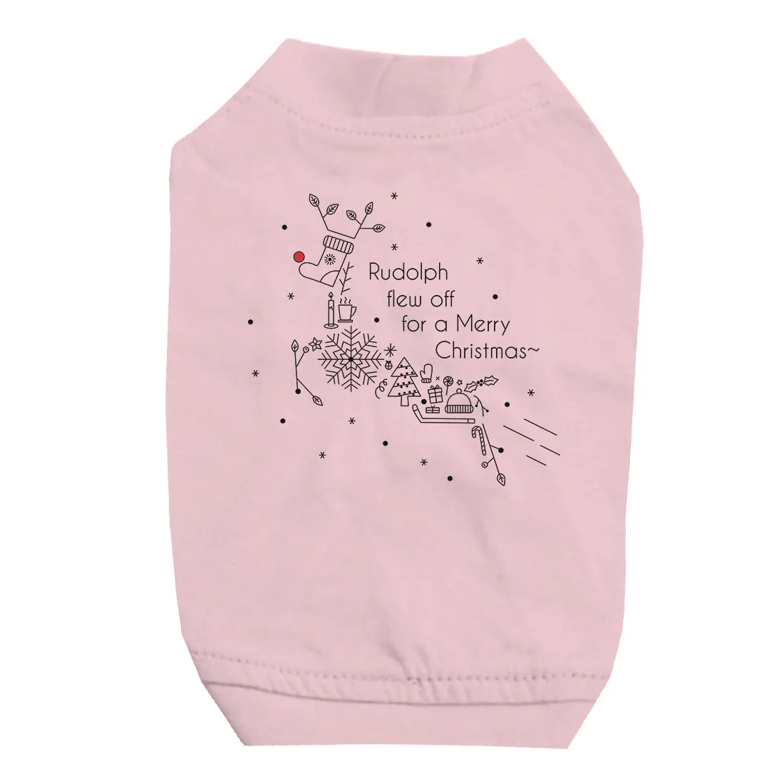 Line Art Rudolph Pet Shirt for Small Dogs