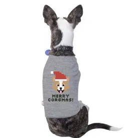 Merry Corgmas Corgi Pets Grey Shirt
