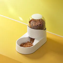PAWS ASIA Wholesale New Luxury Automatic Plastic Food And Water Self Filling Double Dog Bowl Cat Set