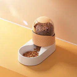 PAWS ASIA Wholesale New Luxury Automatic Plastic Food And Water Self Filling Double Dog Bowl Cat Set