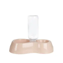 PAWS ASIA Wholesale Plastic 2 In 1 Water Bottle Double Dog Bowl Cat Eating Drinking