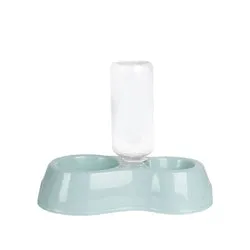 PAWS ASIA Wholesale Plastic 2 In 1 Water Bottle Double Dog Bowl Cat Eating Drinking