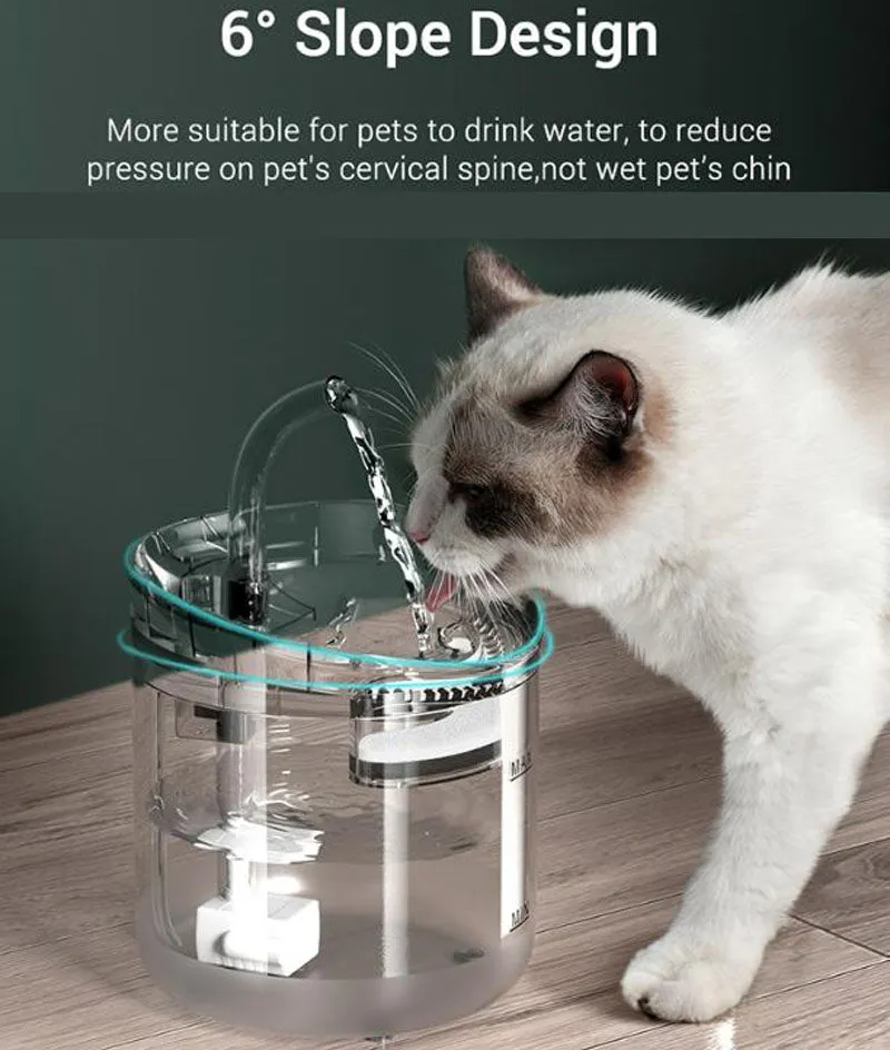 Pet water dispenser automatic circulation filter cat water dispenser smart pet water feeder flowing water kitten