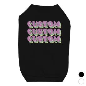Sorority Theme Purple Top Text Personalized Pet Shirt for Small Dogs