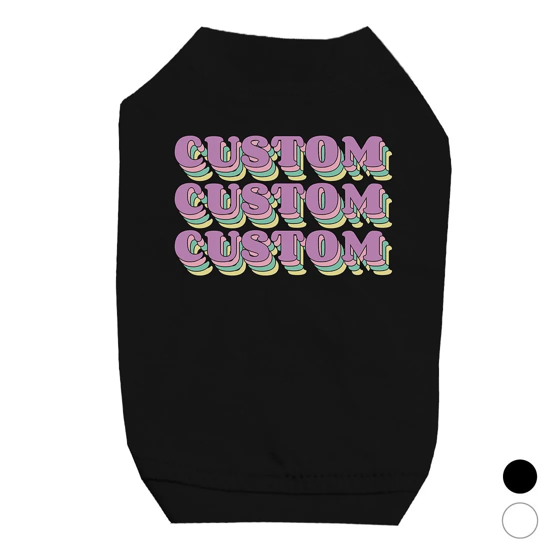 Sorority Theme Purple Top Text Personalized Pet Shirt for Small Dogs